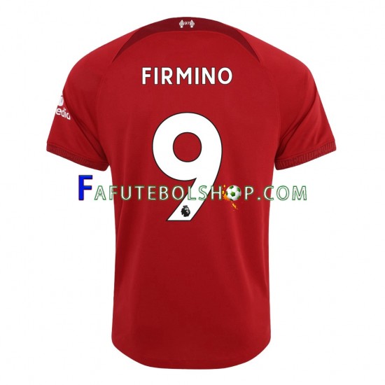 Camisa 1 Liverpool Firmino 9 2022-2023 manga curta ,Masculino