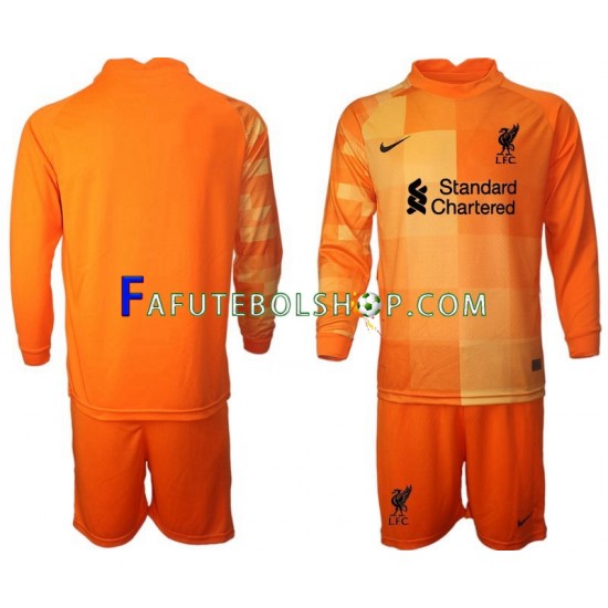 Camisa Goleiro 4 Liverpool 2021-2022 manga longa ,infantil