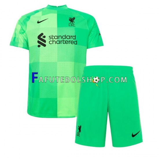 Camisa Goleiro 1 Liverpool 2021-2022 manga curta ,infantil