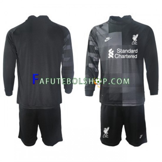 Camisa Goleiro 3 Liverpool 2021-2022 manga longa ,infantil