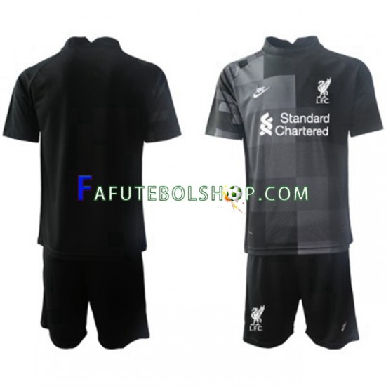 Camisa Goleiro 3 Liverpool 2021-2022 manga curta ,infantil