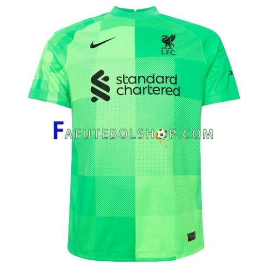 Camisa Goleiro 1 Liverpool 2021-2022 manga curta ,Masculino