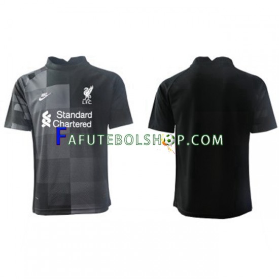 Camisa Goleiro 3 Liverpool 2021-2022 manga curta ,Masculino