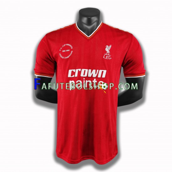 Camisa 1 Liverpool 1985-1986 Retrô manga curta ,Masculino