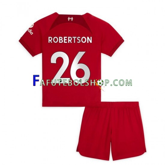 Camisa 1 Liverpool Robertson 26 2022-2023 manga curta ,infantil