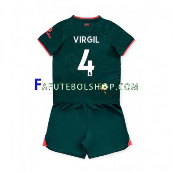 Camisa 3 Liverpool Virgil van Dijk 4 2022-2023 manga curta ,infantil