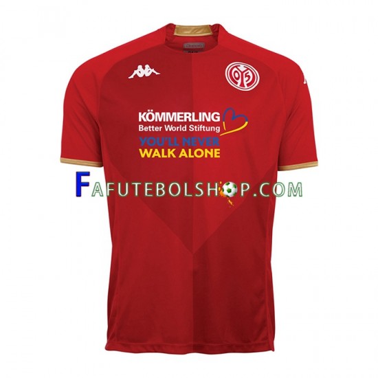 Camisa 1 Mainz 05 2022-2023 manga curta ,Masculino