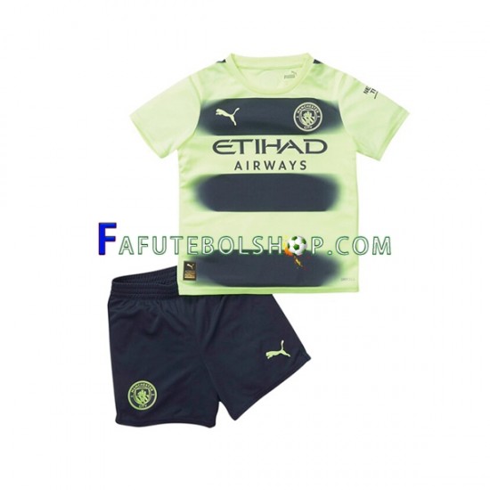 Camisa 3 Manchester City 2022-2023 manga curta ,infantil