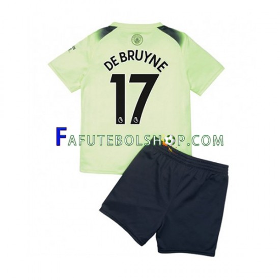 Camisa 3 Manchester City De Bruyne 17 2022-2023 manga curta ,infantil