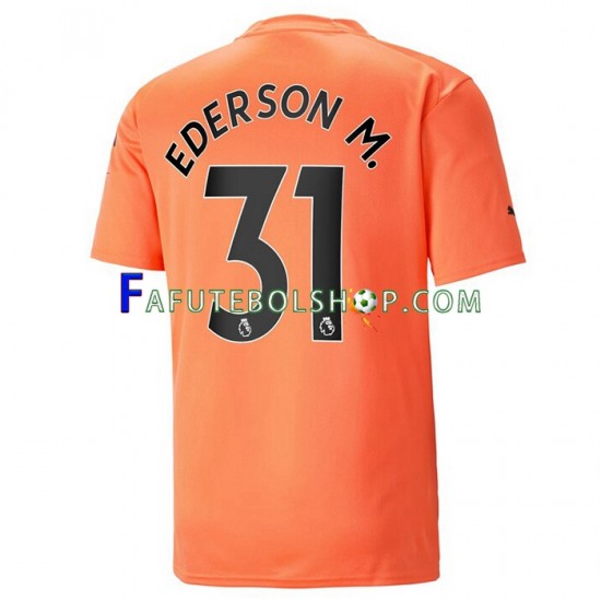 Camisa Goleiro 3 Manchester City Ederson M. 31 2022-2023 manga curta ,Masculino