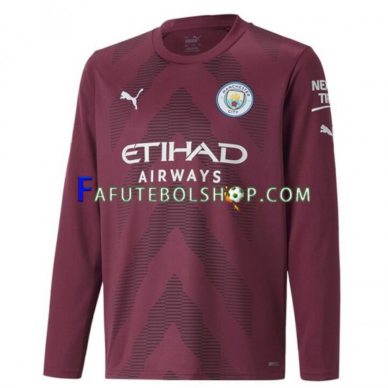 Camisa Goleiro 1 Manchester City 2022-2023 manga longa ,Masculino