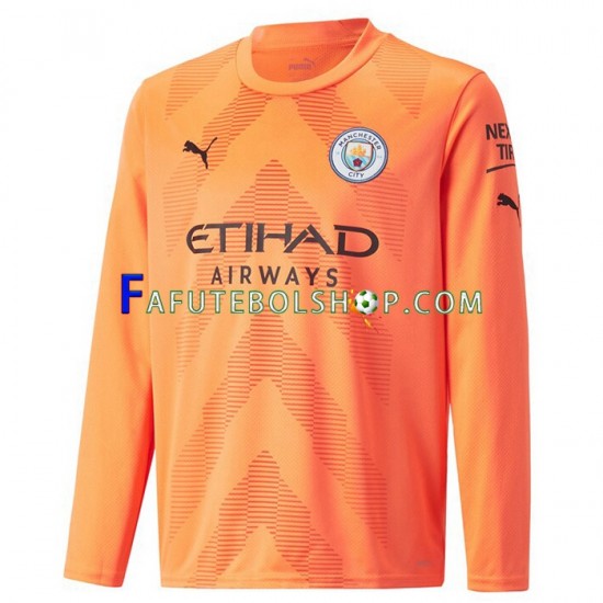 Camisa Goleiro 3 Manchester City 2022-2023 manga longa ,Masculino