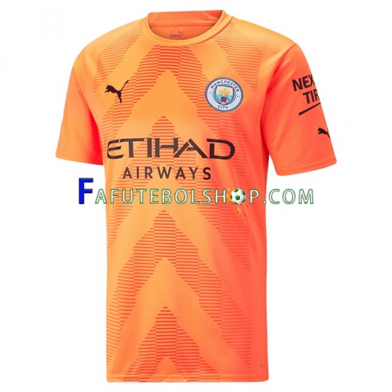 Camisa Goleiro 3 Manchester City 2022-2023 manga curta ,Masculino