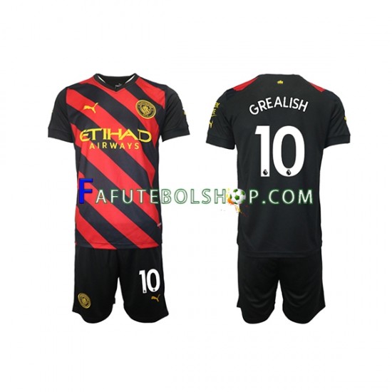 Camisa 2 Manchester City Grealish 10 2022-2023 manga curta ,infantil