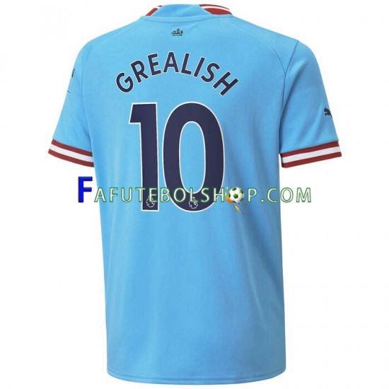 Camisa 1 Manchester City Grealish 10 2022-2023 manga curta ,Masculino