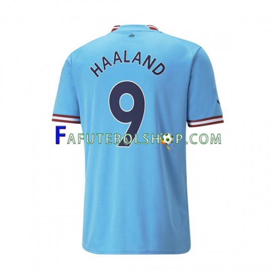 Camisa 1 Manchester City Haaland 9 2022-2023 manga curta ,Masculino