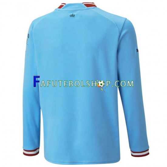 Camisa 1 Manchester City 2022-2023 manga longa ,Masculino