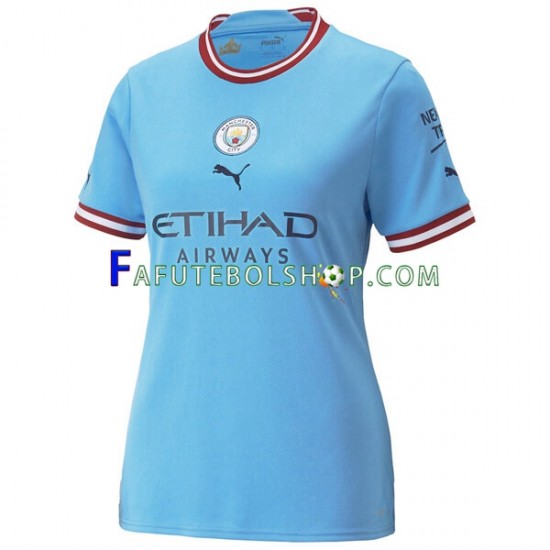 Camisa 1 Manchester City 2022-2023 manga curta ,Feminino