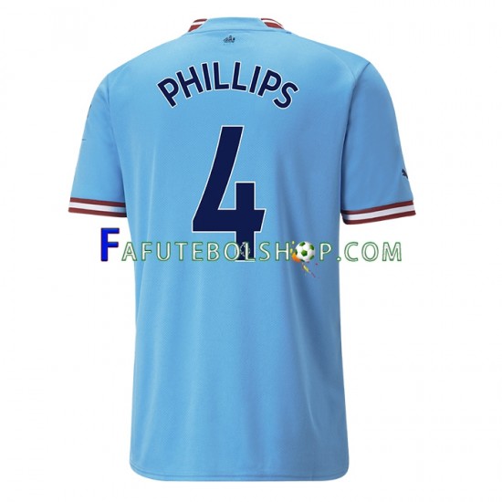 Camisa 1 Manchester City PHILLIPS 4 2022-2023 manga curta ,Masculino