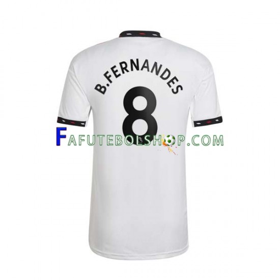 Camisa 2 Manchester United Bruno Fernandes 8 2022-2023 manga curta ,Masculino