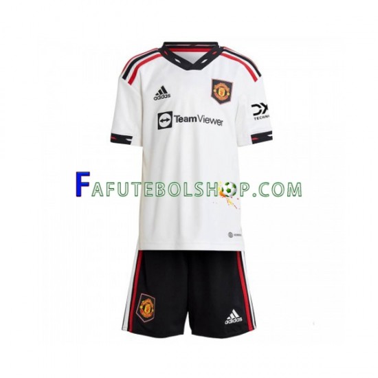 Camisa 2 Manchester United 2022-2023 manga curta ,infantil