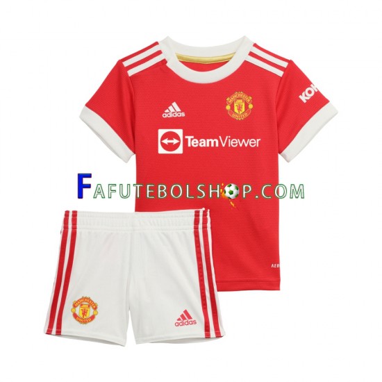 Camisa 1 Manchester United 2021-2022 manga curta ,infantil