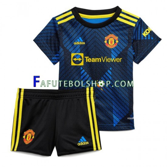 Camisa 3 Manchester United 2021-2022 manga curta ,infantil