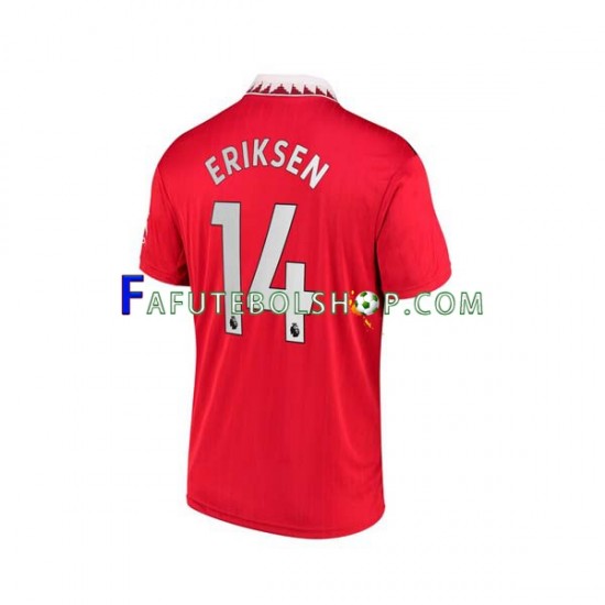 Camisa 1 Manchester United Christian Eriksen 14 2022-2023 manga curta ,Masculino