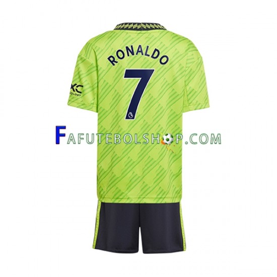 Camisa 3 Manchester United Cristiano Ronaldo 7 2022-2023 manga curta ,infantil