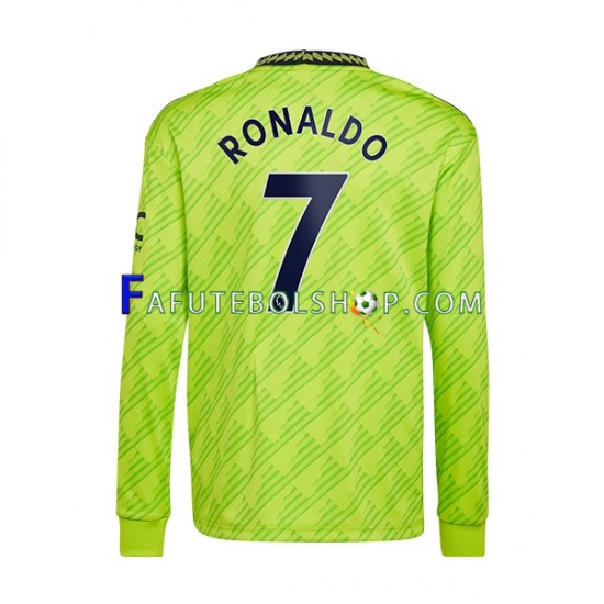 Camisa 3 Manchester United Cristiano Ronaldo 2022-2023 manga longa ,Masculino