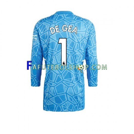 Camisa Goleiro 1 Manchester United DE GEA 1 2022-2023 manga longa ,Masculino