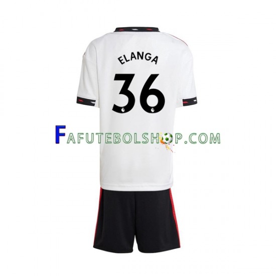 Camisa 2 Manchester United Elanga 36 2022-2023 manga curta ,infantil