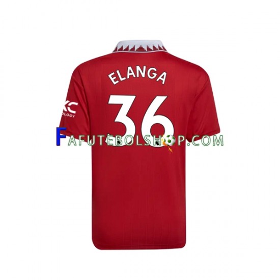 Camisa 1 Manchester United Elanga 36 2022-2023 manga curta ,Masculino