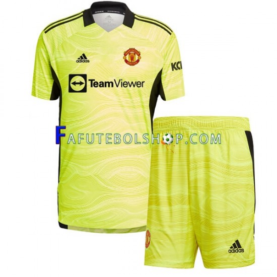 Camisa Goleiro 1 Manchester United 2021-2022 manga curta ,infantil