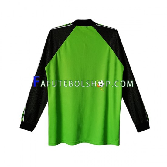 Camisa Goleiro 1 Manchester United Retrô 1998-1999 manga longa ,Masculino