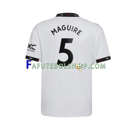 Camisa 2 Manchester United Harry Maguire 5 2022-2023 manga curta ,Masculino