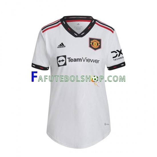 Camisa 2 Manchester United 2022-2023 manga curta ,Feminino