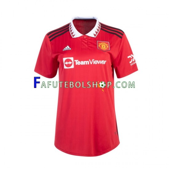 Camisa 1 Manchester United 2022-2023 manga curta ,Feminino