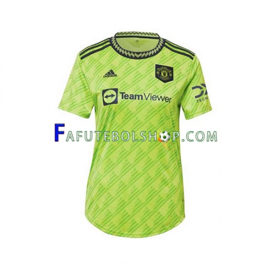 Camisa 3 Manchester United 2022-2023 manga curta ,Feminino