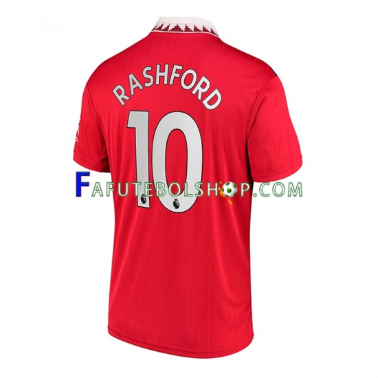 Camisa 1 Manchester United Rashford 10 2022-2023 manga curta ,Masculino