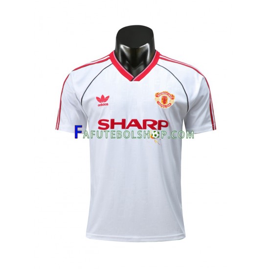 Camisa 2 Manchester United 1988 Retrô manga curta ,Masculino