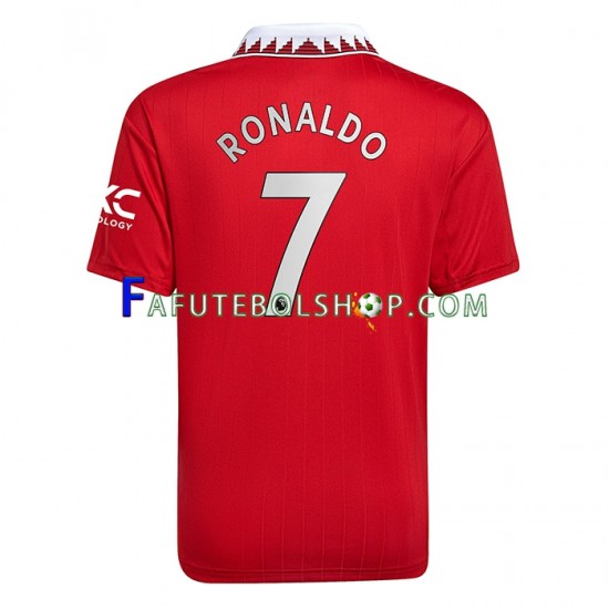 Camisa 1 Manchester United Ronaldo 7 2022-2023 manga curta ,Masculino