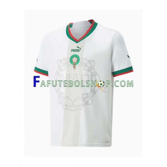 Camisa 2 Marrocos Copa Do Mundo 2022 manga curta ,Masculino