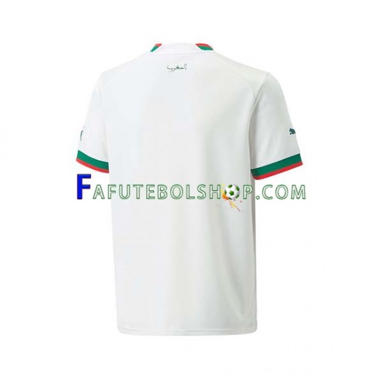 Camisa 2 Marrocos Copa Do Mundo 2022 manga curta ,Masculino