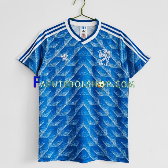 Camisa 2 Países Baixos 1988 Retrô manga curta ,Masculino