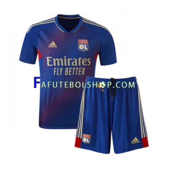 Camisa 4 Olympique Lyon 2022-2023 manga curta ,infantil