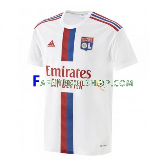 Camisa 1 Olympique Lyon 2022-2023 manga curta ,Masculino