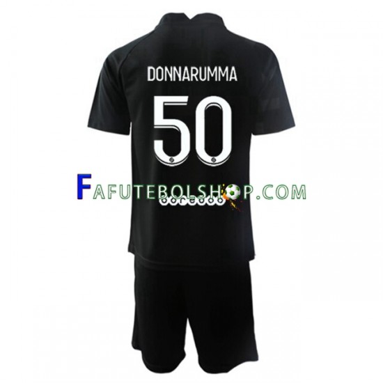 Camisa Goleiro 2 Paris Saint Germain Gianluigi Donnarumma 50 2021-2022 manga curta ,infantil