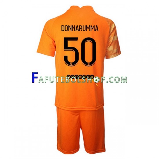 Camisa Goleiro 1 Paris Saint Germain Gianluigi Donnarumma 50 2021-2022 manga curta ,infantil