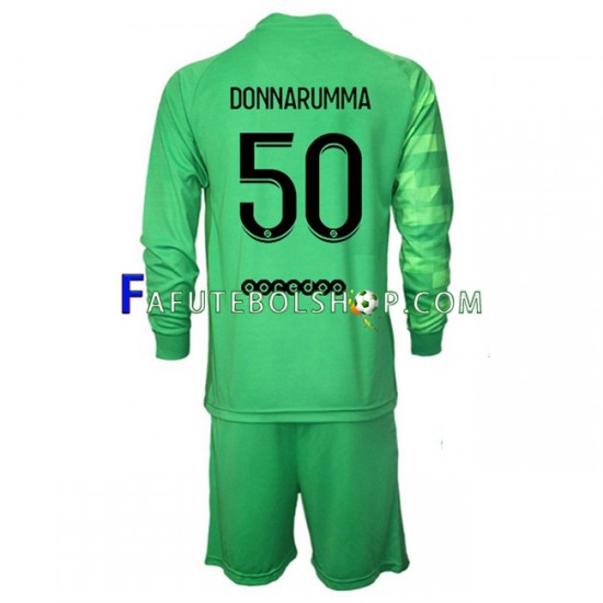 Camisa Goleiro 3 Paris Saint Germain Gianluigi Donnarumma 50 2021-2022 manga longa ,infantil